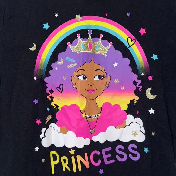 The Children's Place Black Princess Tee girls size Large (10/12) - Picture 3 of 5
